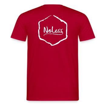 White Noless - Men's T-Shirt - red - Back - AI Model Male 178 dark (178cm)