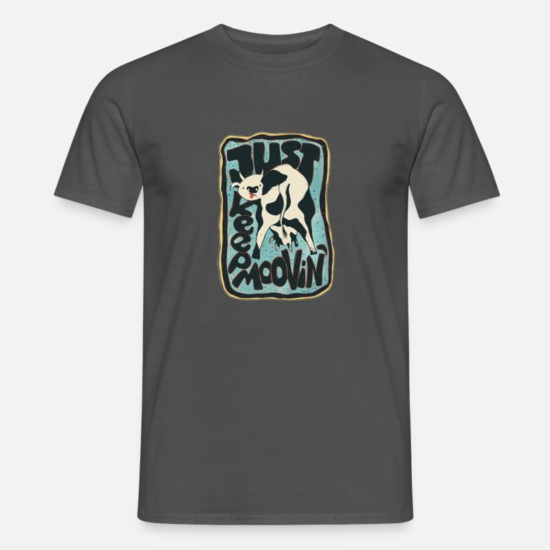 Behalten Sie einfach moovin. - Männer T-Shirt - Anthrazit