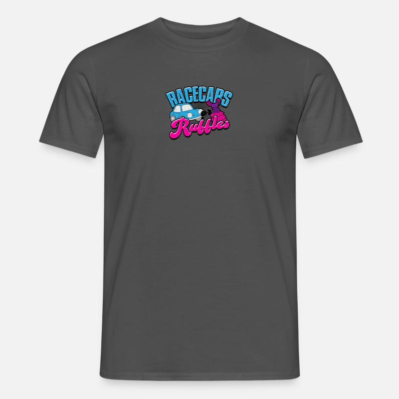 Rennwagen oder Rüschen - enthüllen - Männer T-Shirt - Anthrazit