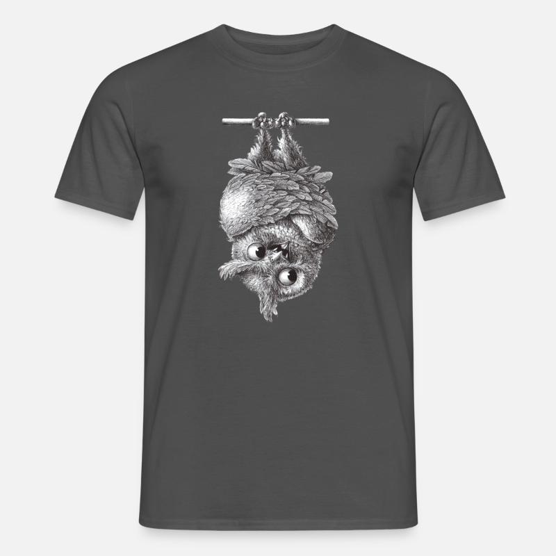 Vampir Eule - Dracula Eule - Männer T-Shirt - Anthrazit