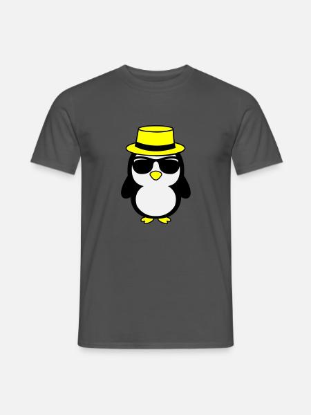 Cool Penguin 02 - Men's T-Shirt - charcoal grey