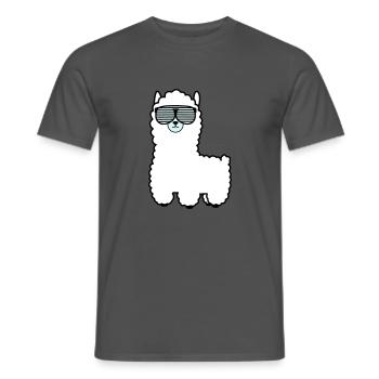 lama_002 - Männer T-Shirt - Anthrazit - Vorne - AI Model Male 178 light (178cm)