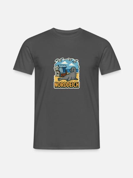 Norddeich - Männer T-Shirt - Anthrazit
