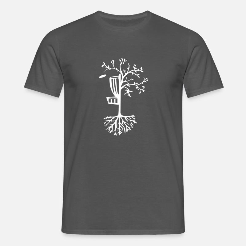 Disk Golf Tree Frisbee Game Player - T-shirt til herrer - charcoal