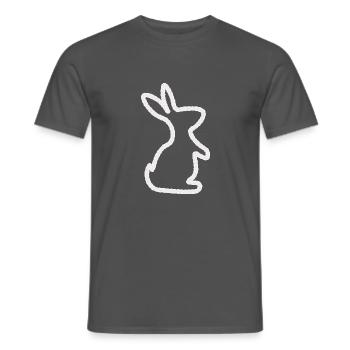 Bunny white - Männer T-Shirt - Anthrazit - Vorne - AI Model Male 178 light (178cm)