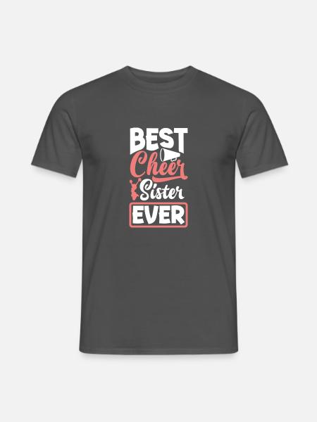 Best Sister Ever Cheerleader Cheerleading Cheerdan - Männer T-Shirt - Anthrazit