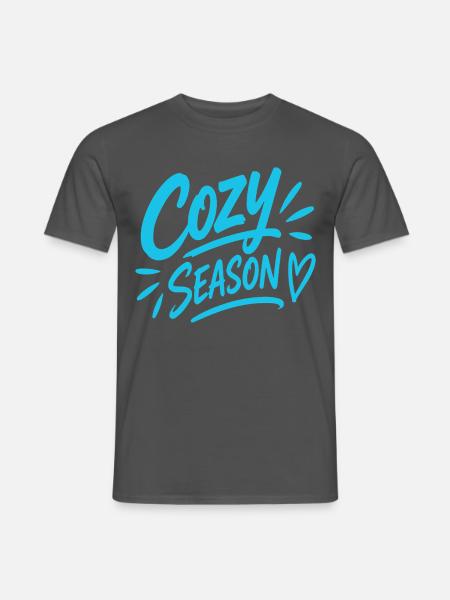 COZY SEASON - Männer T-Shirt - Anthrazit