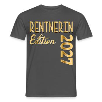 Rente 2027 Rentnerin - Männer T-Shirt - Anthrazit - Vorne - AI Model Male 178 light (178cm)