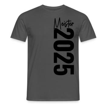 Meister 2025 - Männer T-Shirt - Anthrazit - Vorne - AI Model Male 178 light (178cm)