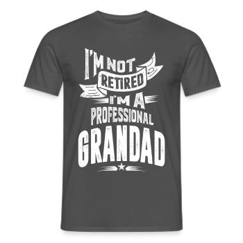 I'm a Professional Grandad - Men's T-Shirt - charcoal grey - Front - AI Model Male 178 light (178cm)