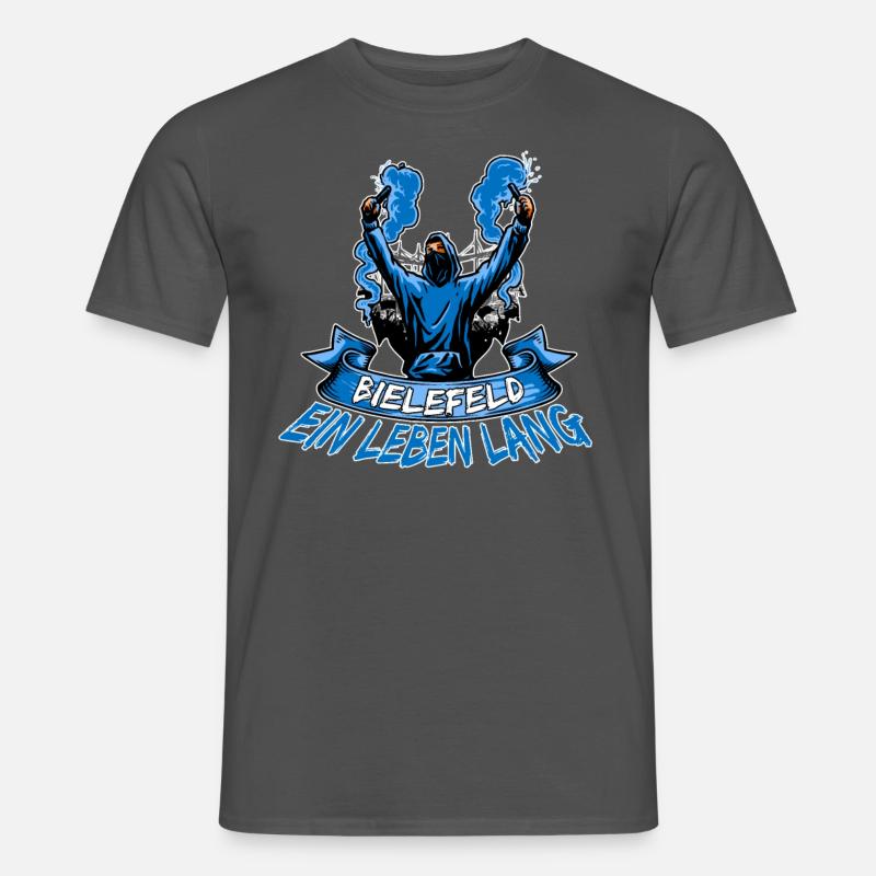 Bielefeld ein Leben lang - Männer T-Shirt - Anthrazit