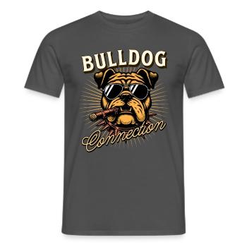 Bulldog Connection, Bulldogge, Hundemotiv - Männer T-Shirt - Anthrazit - Vorne - AI Model Male 178 light (178cm)