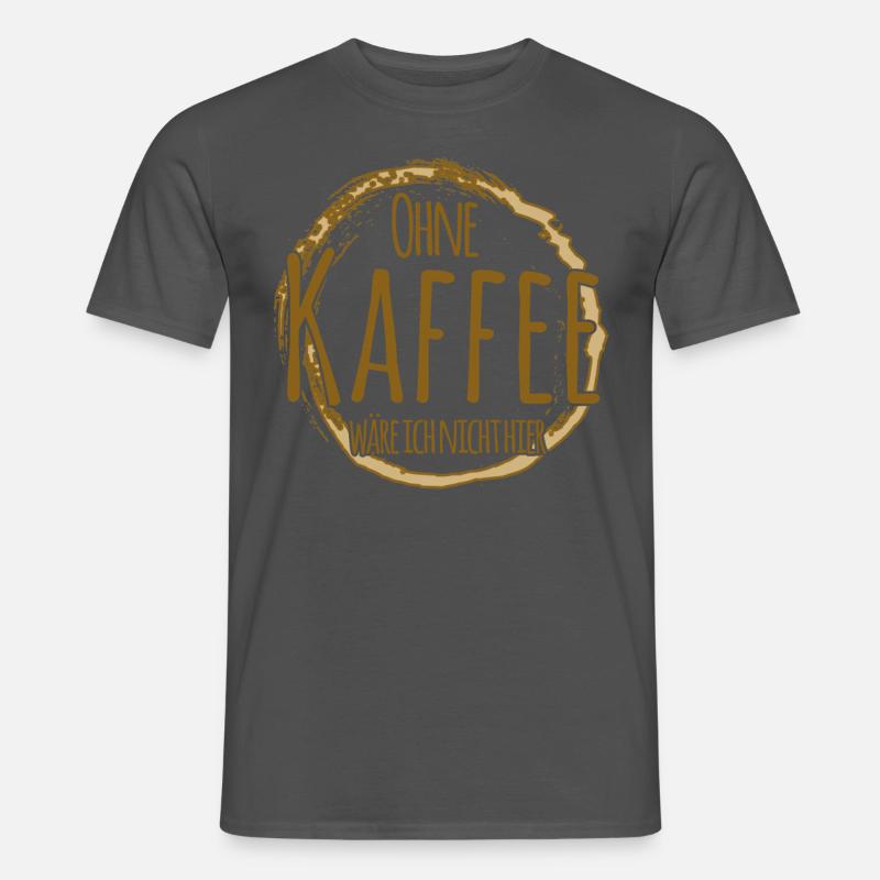 Kaffee Morgenmuffel Kaffeetrinker - Männer T-Shirt - Anthrazit