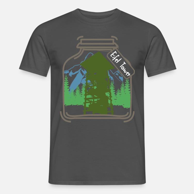 Eifel Eifeler Eifler Aussichtsturm - Männer T-Shirt - Anthrazit