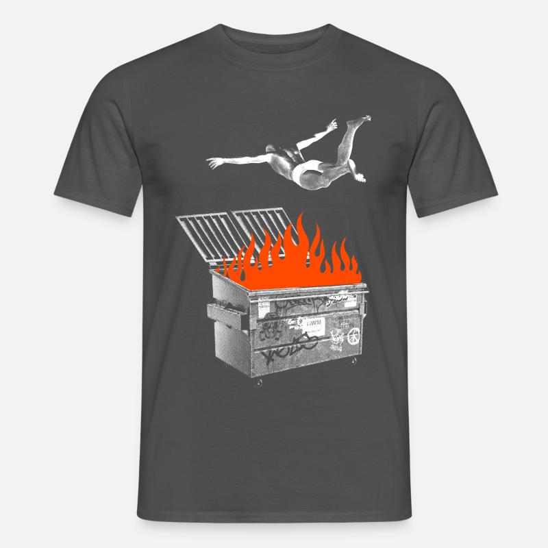 Dumpster Fire - Männer T-Shirt - Anthrazit