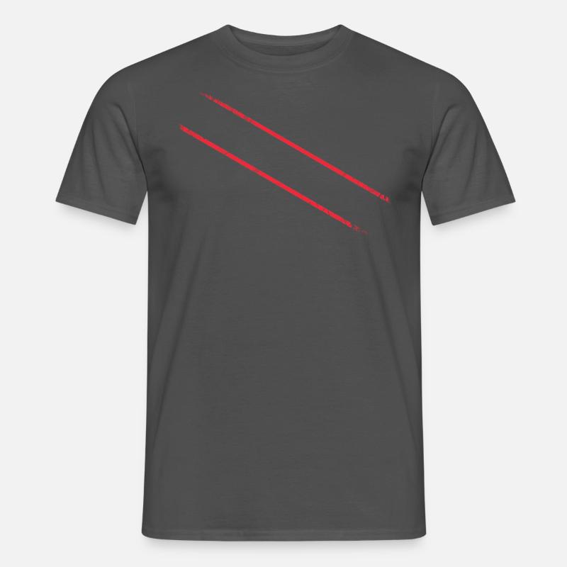Linien Diagonal - Element - Männer T-Shirt - Anthrazit