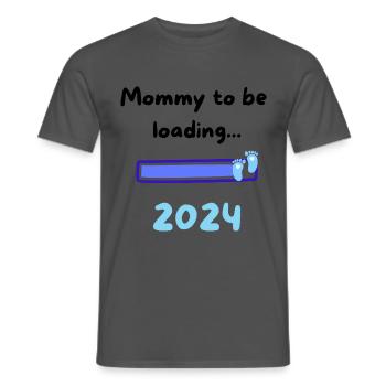 Maman chargement 2024 Garçon - T-shirt homme - charbon - Devant - AI Model Male 178 light (178cm)