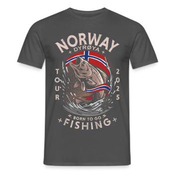 PÊCHE EN NORVÈGE - Dyrøya - 2025 - T-shirt homme - charbon - Devant - AI Model Male 178 light (178cm)