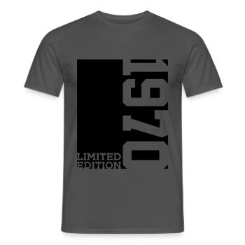 LIMITED EDITION 1970 56TH BIRTHDAY - Men's T-Shirt - charcoal grey - Front - AI Model Male 178 light (178cm)