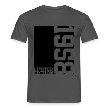 LIMITED EDITION 1958 68TH BIRTHDAY - Men's T-Shirt - charcoal grey - Front - AI Model Male 178 light (178cm)