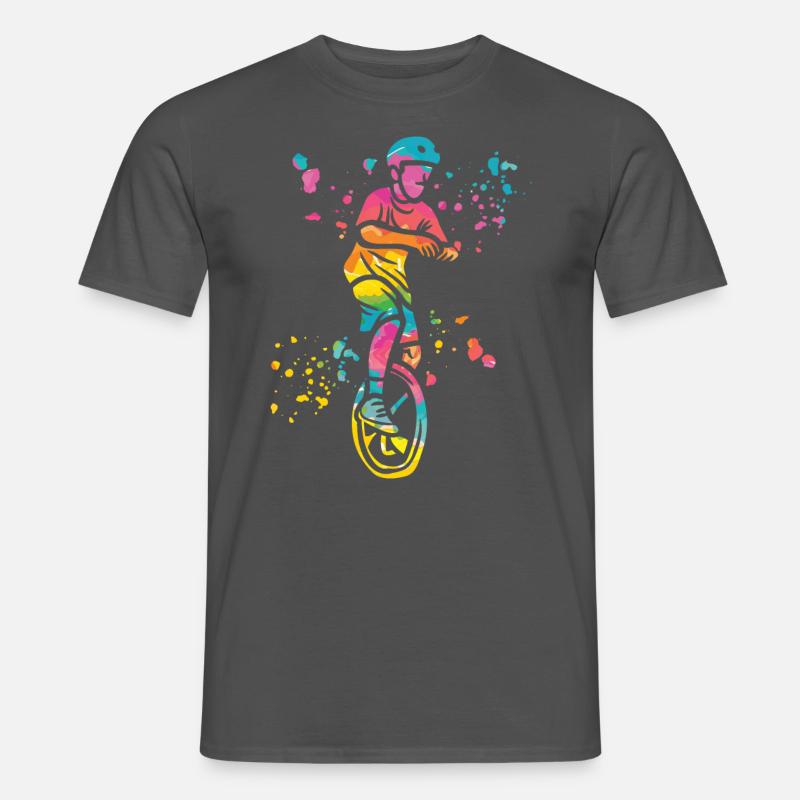 Einradfahrer Einradfahren Einrad - Männer T-Shirt - Anthrazit