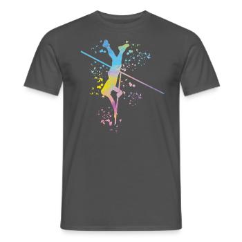 Stabhochspringer Kids Stabhochsprung - Männer T-Shirt - Anthrazit - Vorne - AI Model Male 178 light (178cm)