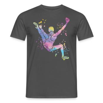 Bloc Colorsplash Bloc de bloc - T-shirt homme - charbon - Devant - AI Model Male 178 light (178cm)
