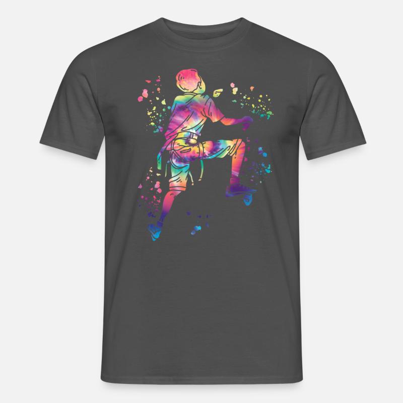 Boulderer Colorsplash Boulder Bouldern - Männer T-Shirt - Anthrazit