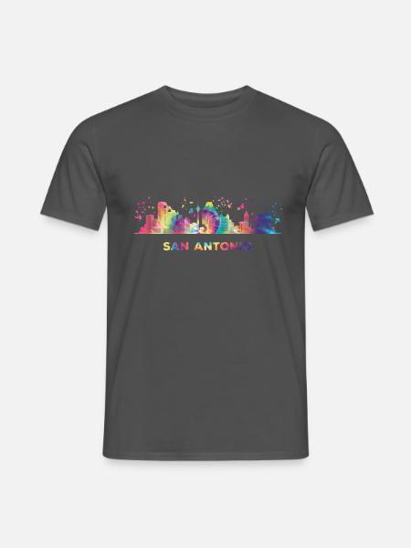 San Antonian Skyline San Antonio - Männer T-Shirt - Anthrazit