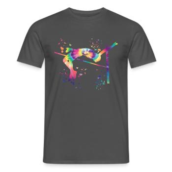 Saut en hauteur Aquarelle Saut en hauteur - T-shirt homme - charbon - Devant - AI Model Male 178 light (178cm)