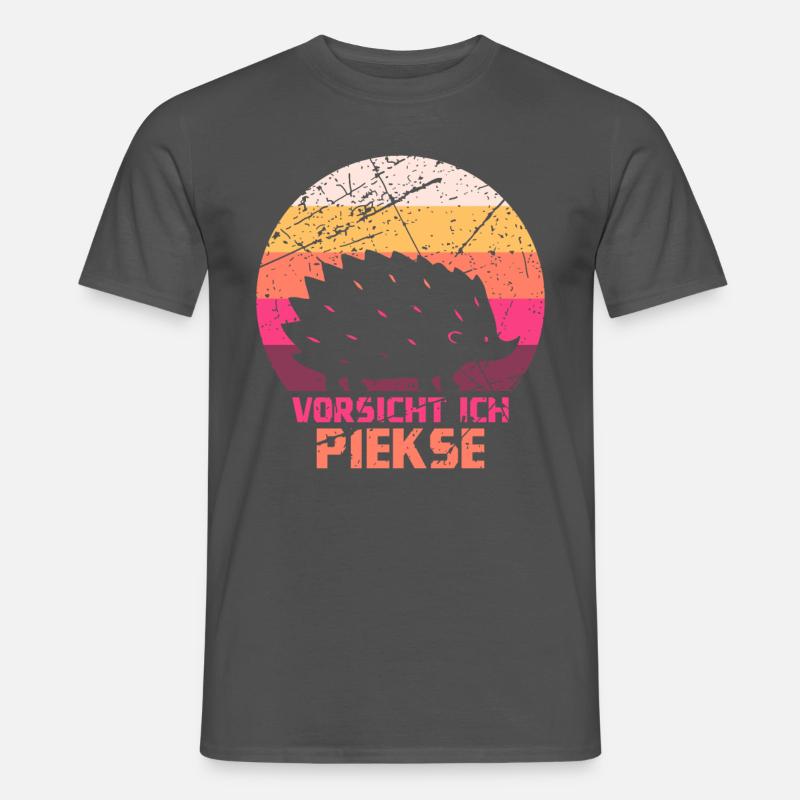 Igel - Männer T-Shirt - Anthrazit