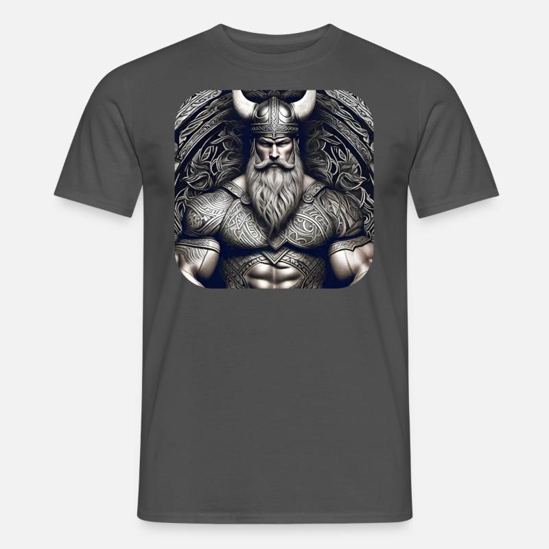 Stolzer Wikinger Krieger Germane - Männer T-Shirt - Anthrazit