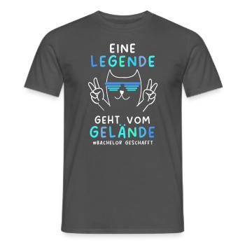Bachelor Geschafft 2024 Hochschulabsolventin Uni - Männer T-Shirt - Anthrazit - Vorne - AI Model Male 178 light (178cm)