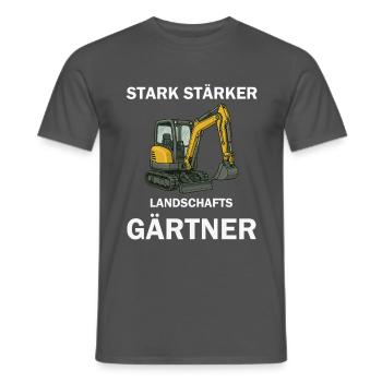 Stark Stärker Landschafts Gärtner - Männer T-Shirt - Anthrazit - Vorne - AI Model Male 178 light (178cm)