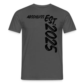 Abschluss Est. 2025 - Männer T-Shirt - Anthrazit - Vorne - AI Model Male 178 light (178cm)