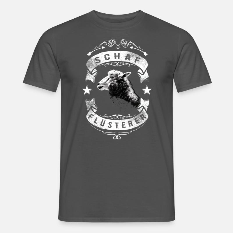 Schafflüsterer - Schaf Silhouette - Männer T-Shirt - Anthrazit