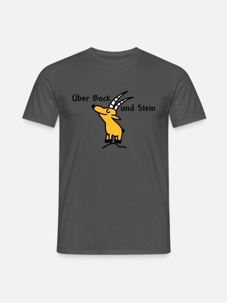 Über Bock und Bein - Männer T-Shirt - Anthrazit