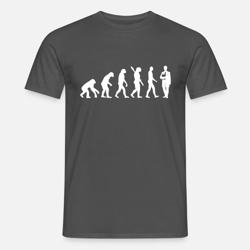 Evolution ARZT White - Men’s T-shirt - charcoal grey