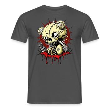 Teddy Skull // Totenkopf Kuscheltier FS0018 - Männer T-Shirt - Anthrazit - Vorne - AI Model Male 178 light (178cm)
