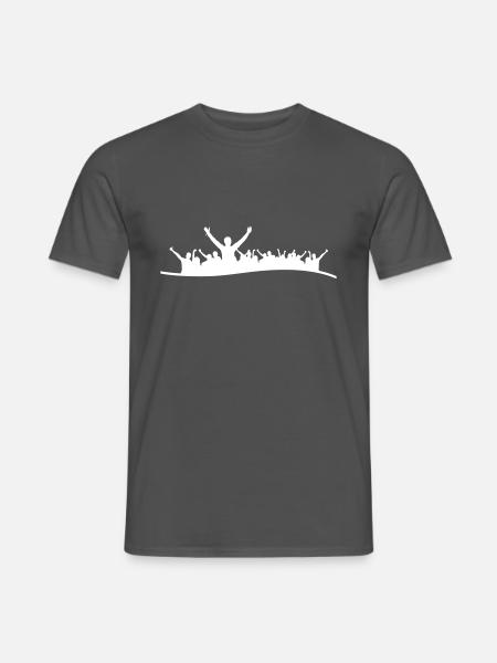 Menschen - Gruppe Fans - Männer T-Shirt - Anthrazit