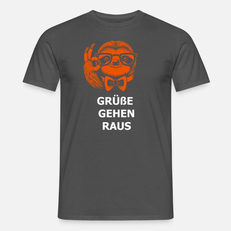 Faultier cool - Männer T-Shirt - Anthrazit