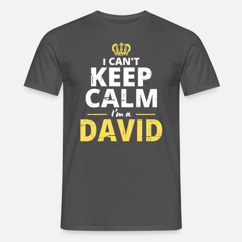 Ich bin ein David - Männer T-Shirt - Anthrazit