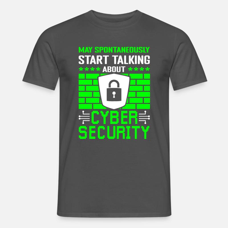 Cyber Security Datenschutz - Männer T-Shirt - Anthrazit