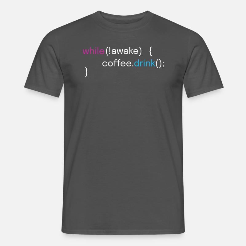 Funny Coffee and Coding Programmer Design Men’s T-shirt