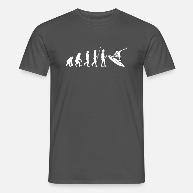 Evolution Surfer - Männer T-Shirt - Anthrazit