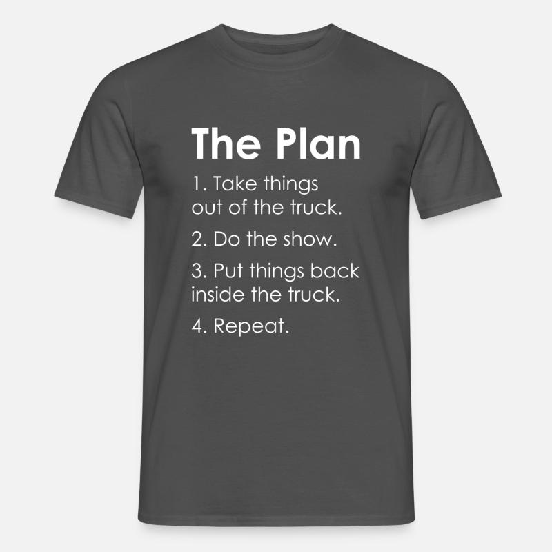 STAGEHAND CREW PLAN lighting technician gift - Men’s T-shirt - charcoal grey