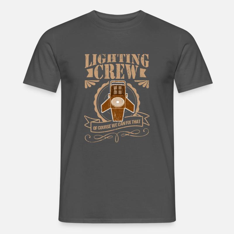 LIGHTING CREW Lichttechnik Lichttechniker - Männer T-Shirt - Anthrazit