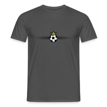 Fussball Ball Krone - Männer T-Shirt - Anthrazit - Vorne - AI Model Male 178 light (178cm)