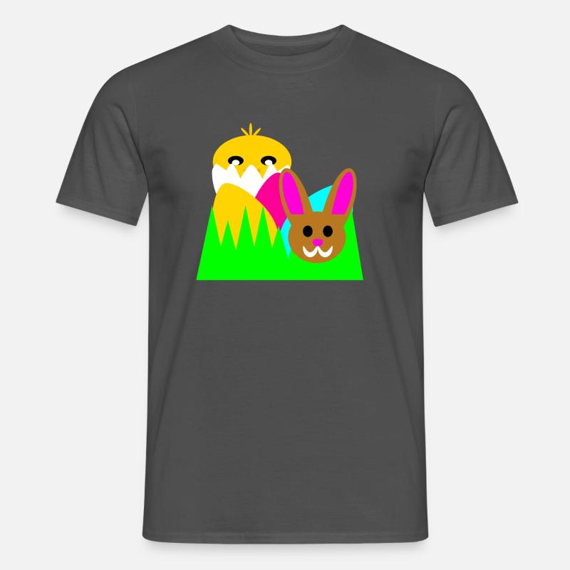 Billede til påske - Mænd T-shirt - charcoal