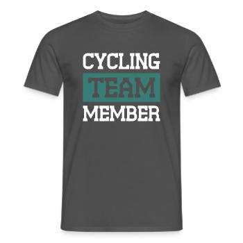 Cycling Team - Men's T-Shirt - charcoal grey - Front - AI Model Male 178 light (178cm)